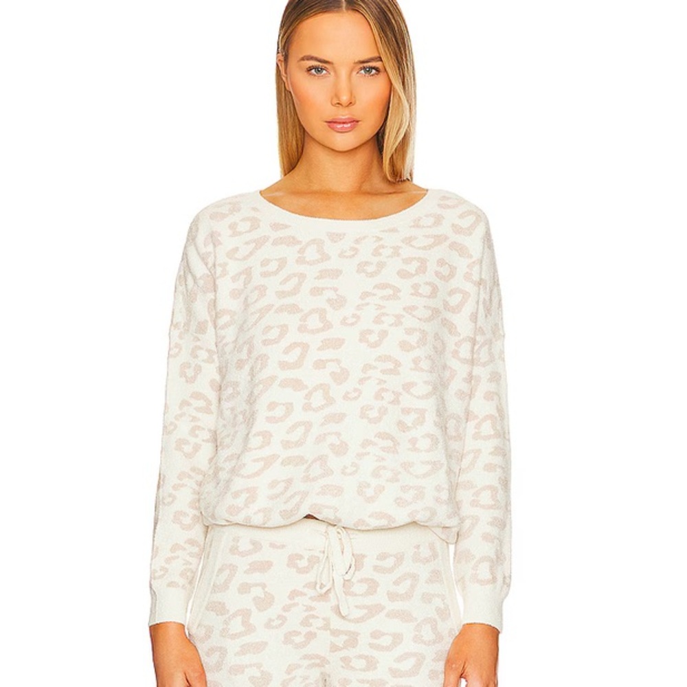 CozyChic Ultra Lite Slouchy Pullover in Cream & Stone